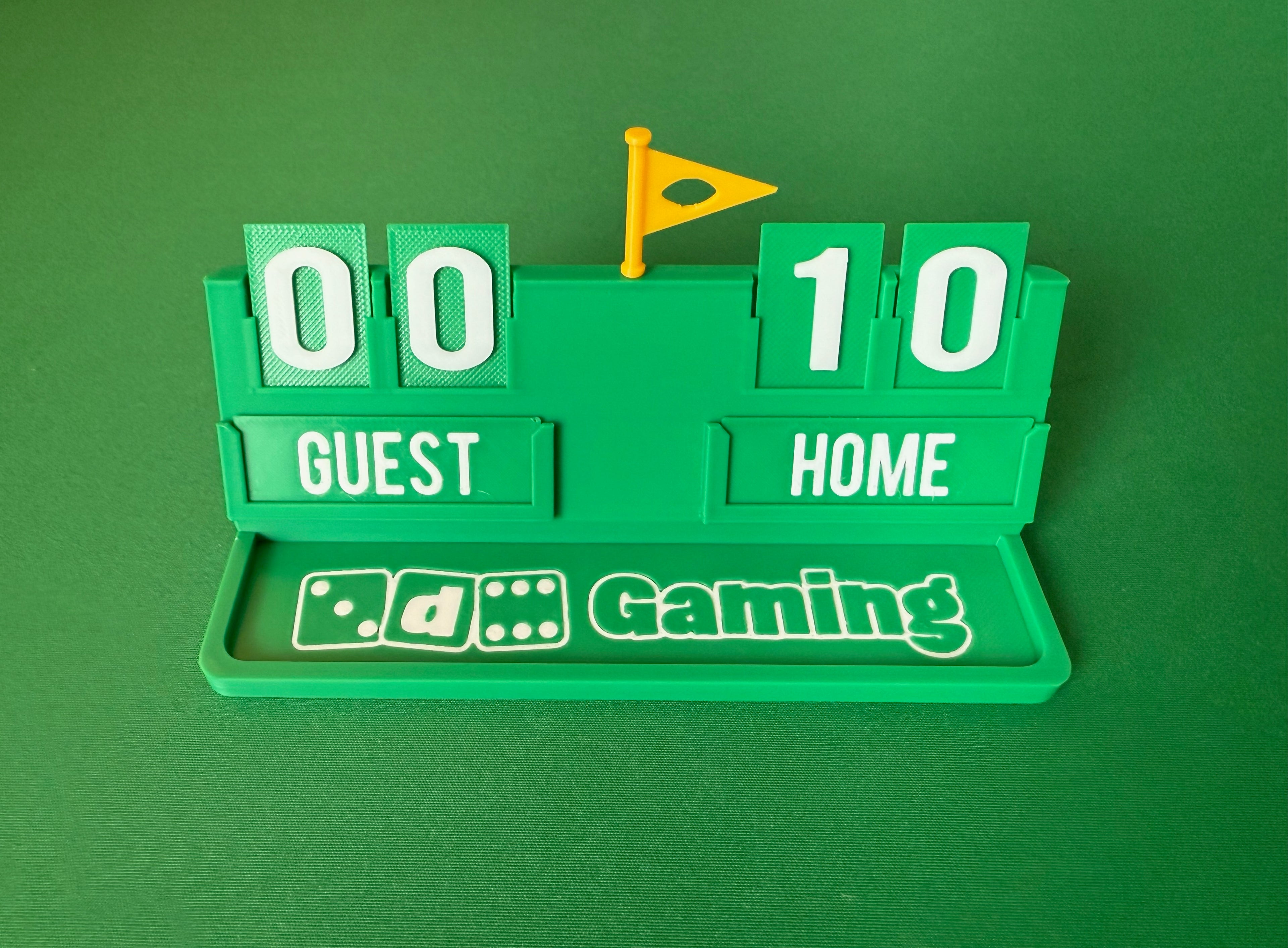 3D6 Gaming Scoreboard - Green