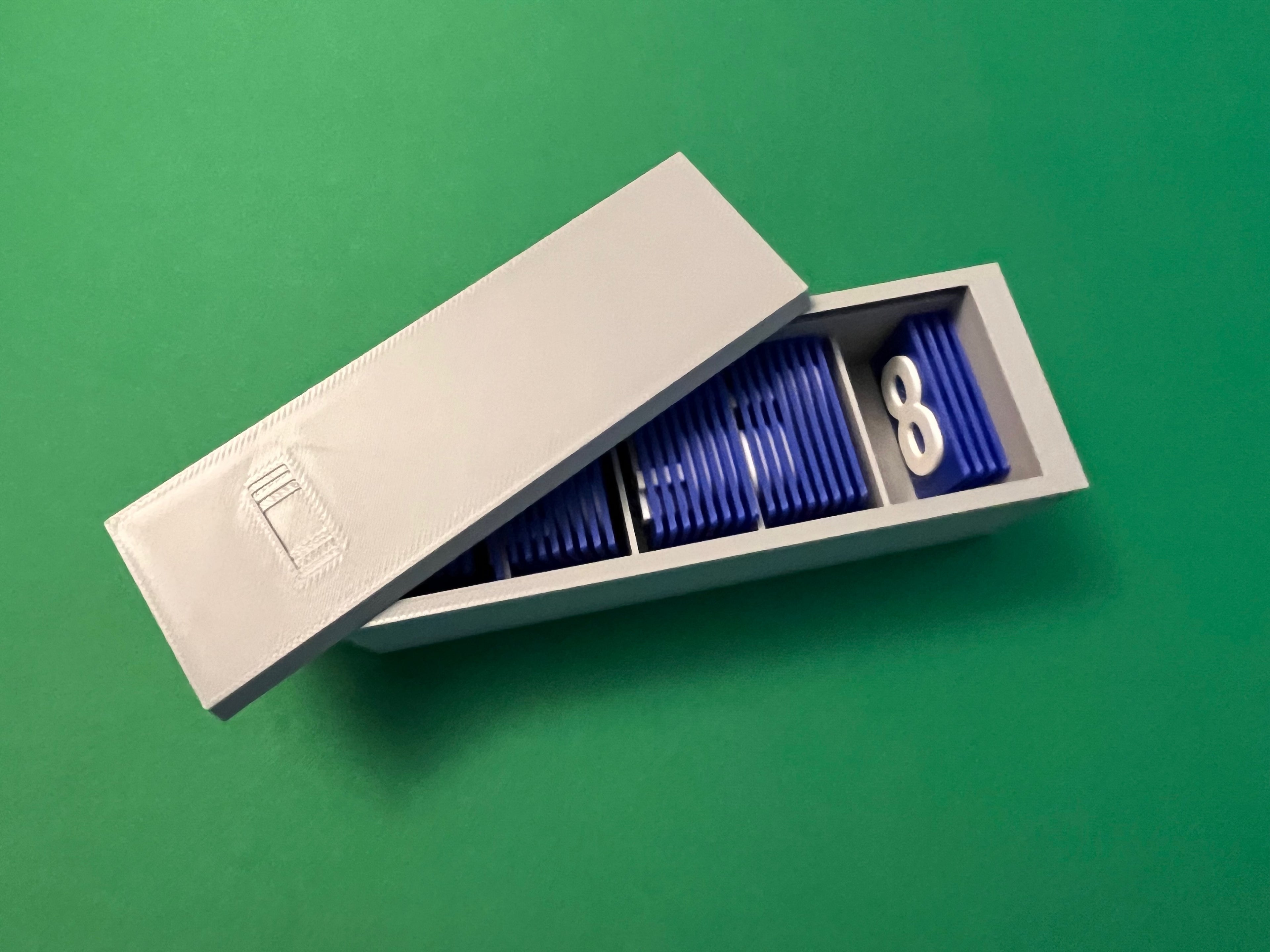 Blue Number Tiles with Storage Locker