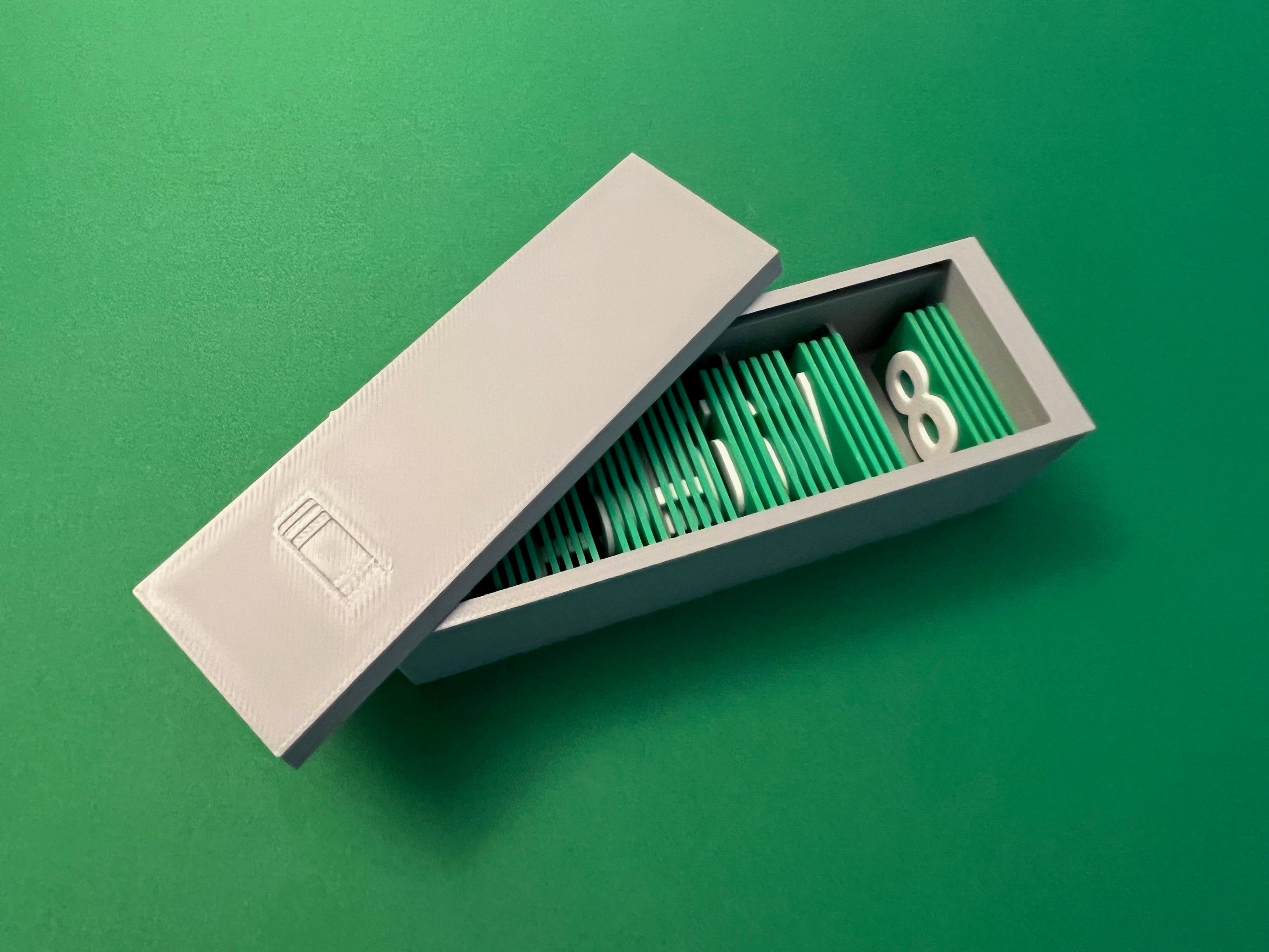 Green Number Tiles with Storage Locker