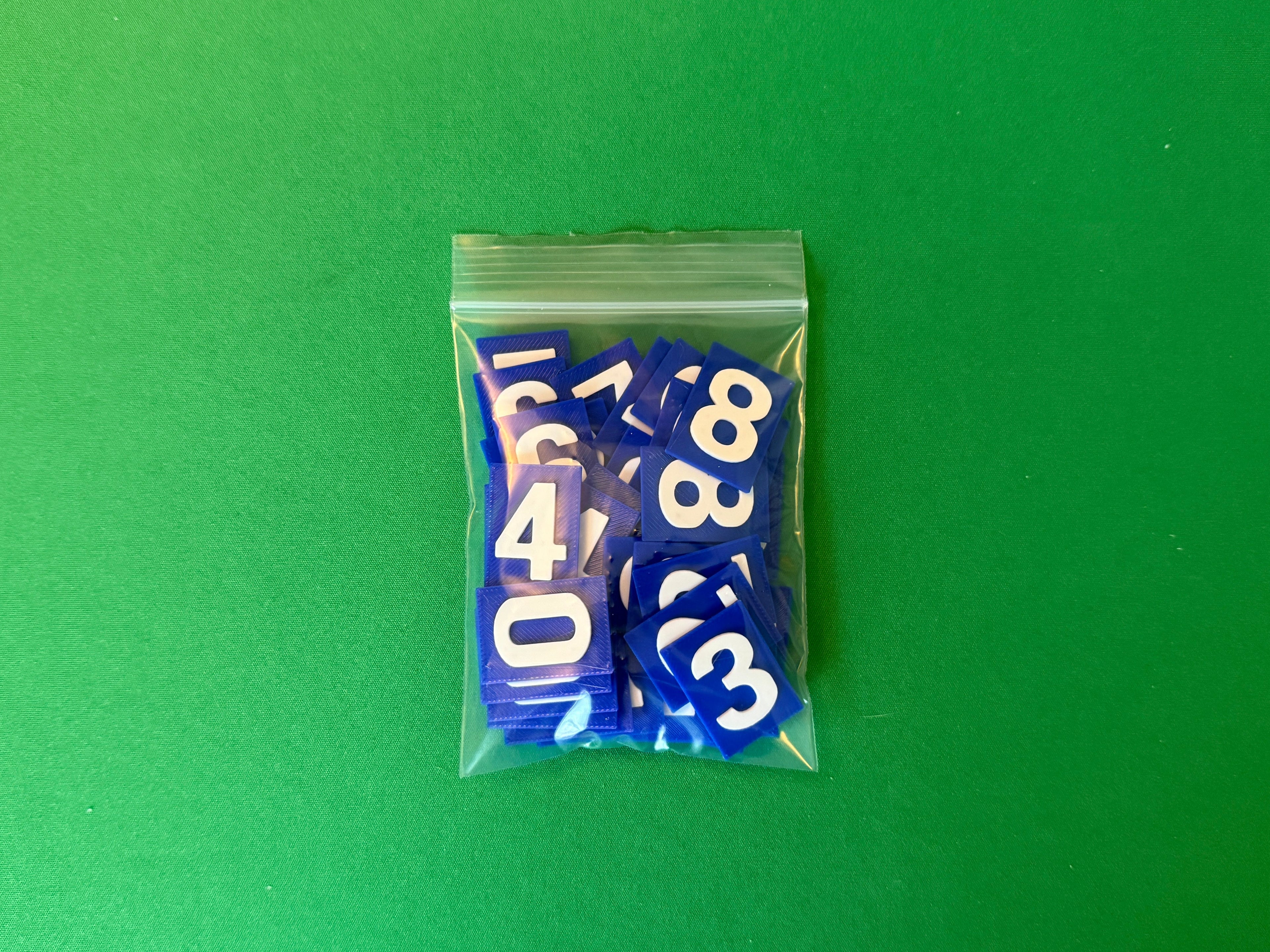 Blue Number Tiles