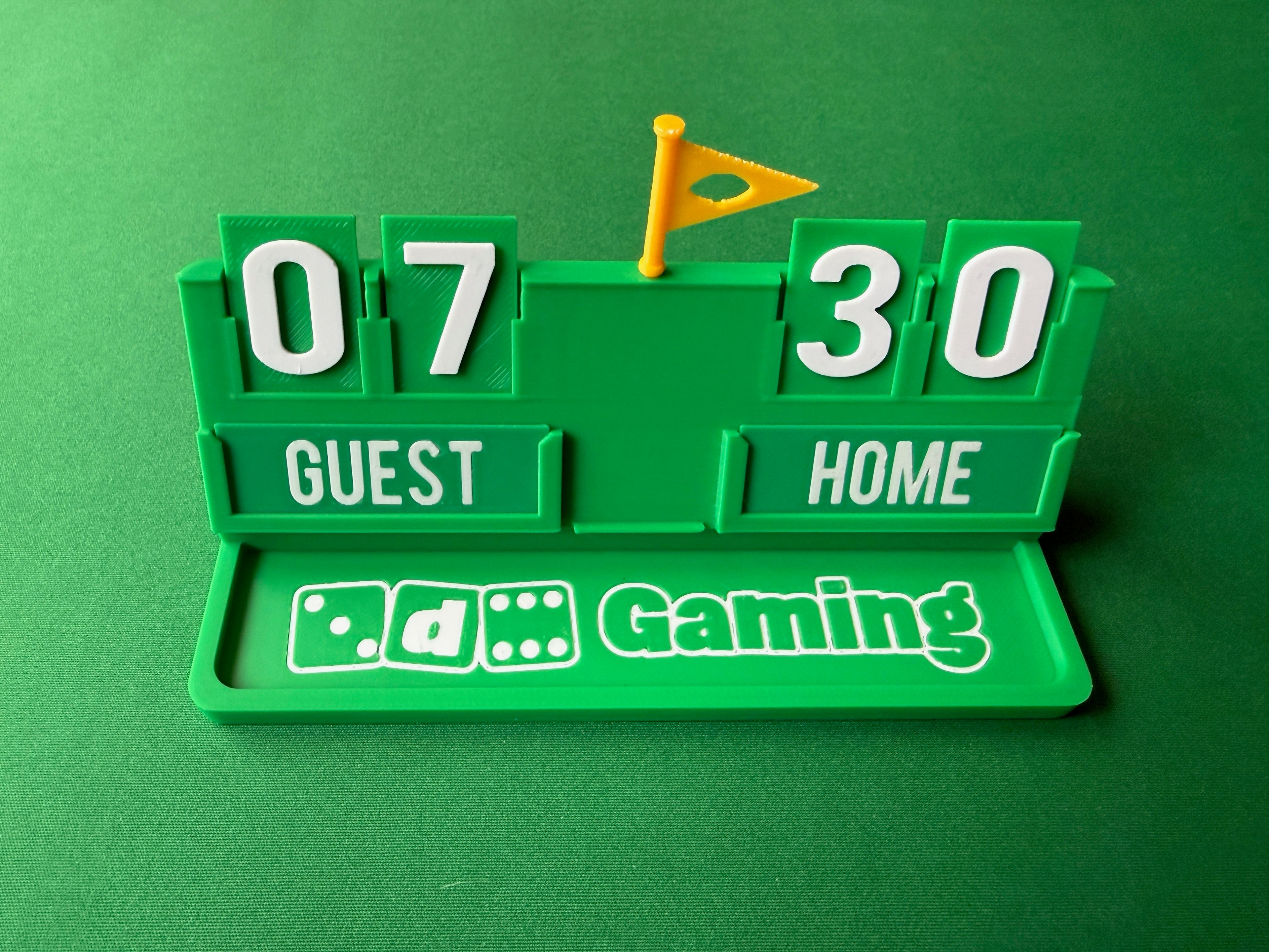 3D6 Tabletop Gaming Scoreboard - Green