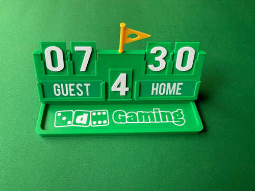 3D6 Tabletop Gaming Scoreboard - Green