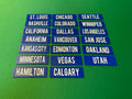 Scoreboard Nameplates for NHL Western Conf. Cities